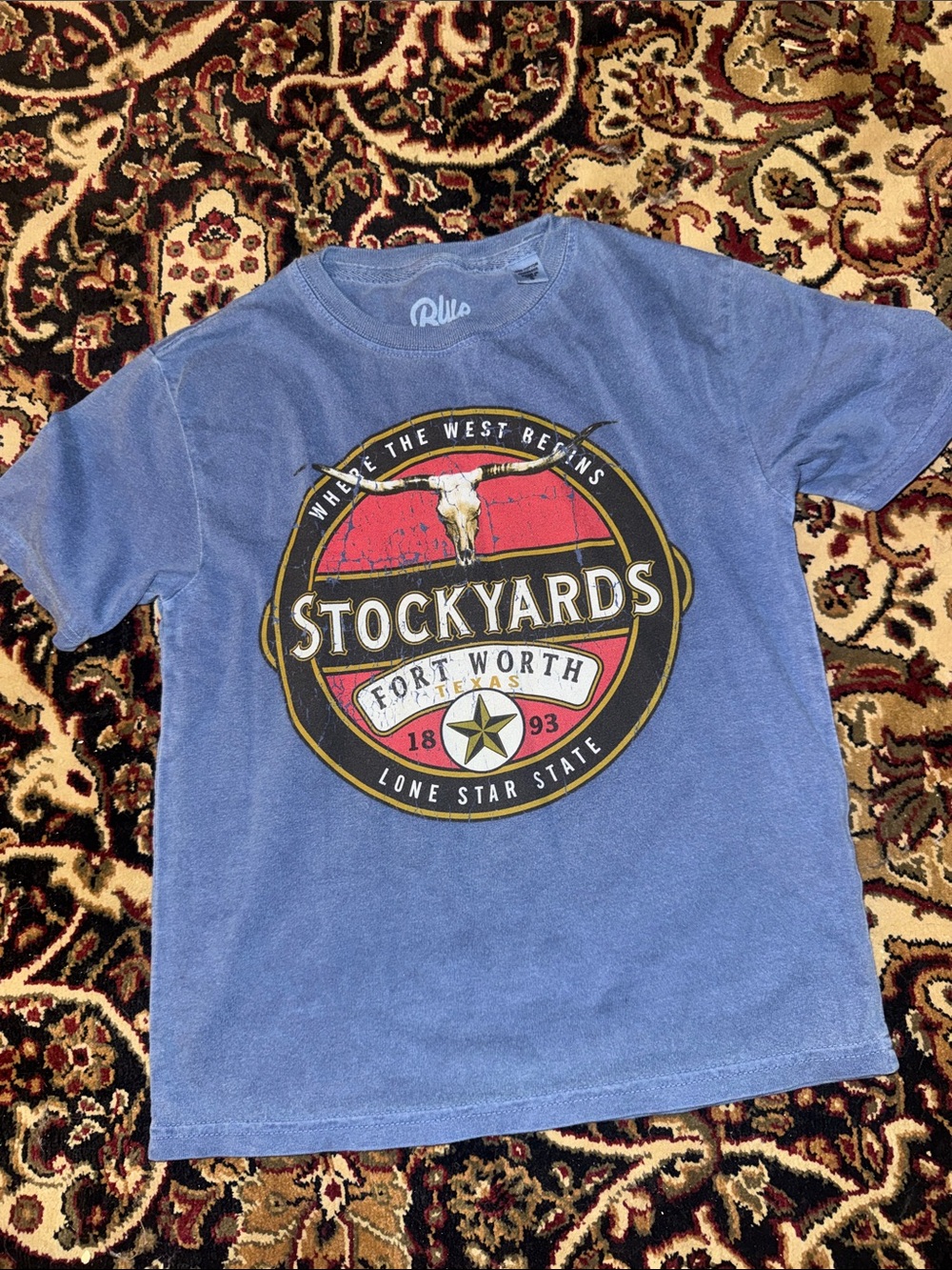 Blue 84 Blue Stockyards Fort Worth Graphic Kids Tee